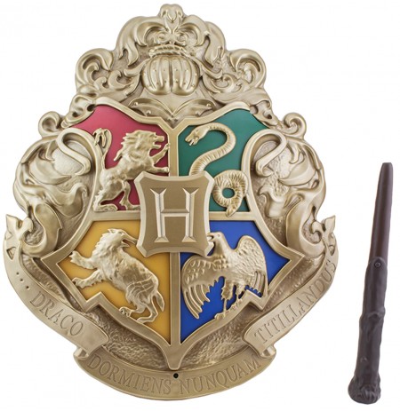 Harry Potter Hogwarts Crest Light With Wand Remote