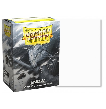 Dragon Shield Standard Matte Dual Sleeves - Snow (100 Pcs)