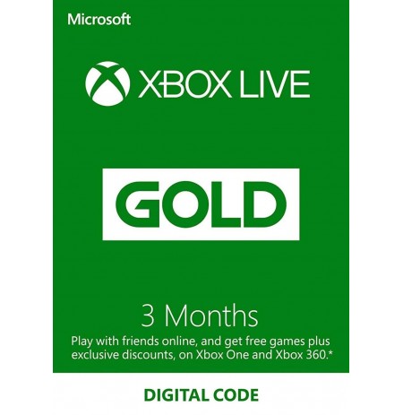 Xbox live 3 Month Gold Membership Card (Xbox One/360) | EU
