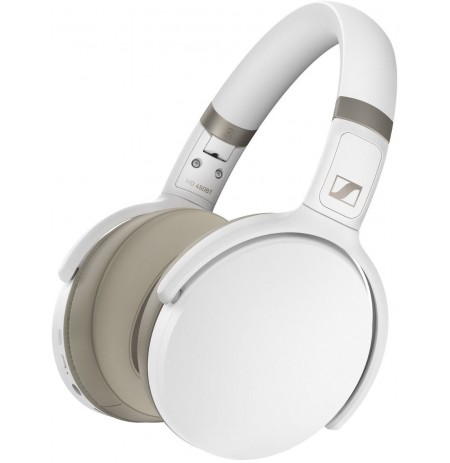 Sennheiser HD 450BT Wireless Noise-Canceling Headphones (White)
