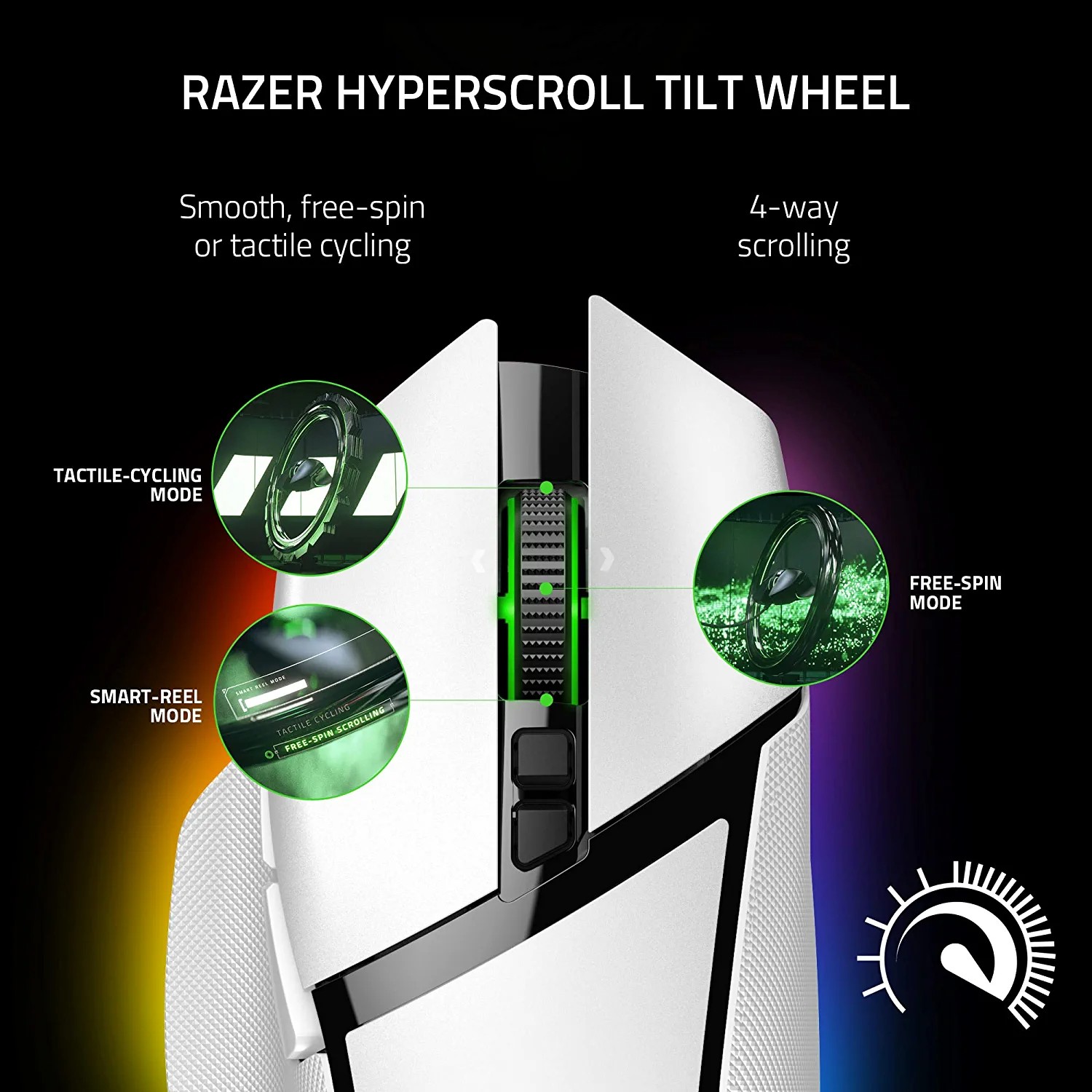 Razer Basilisk V3 Pro balta belaidė žaidimų optinė pelė | 30000 DPI
