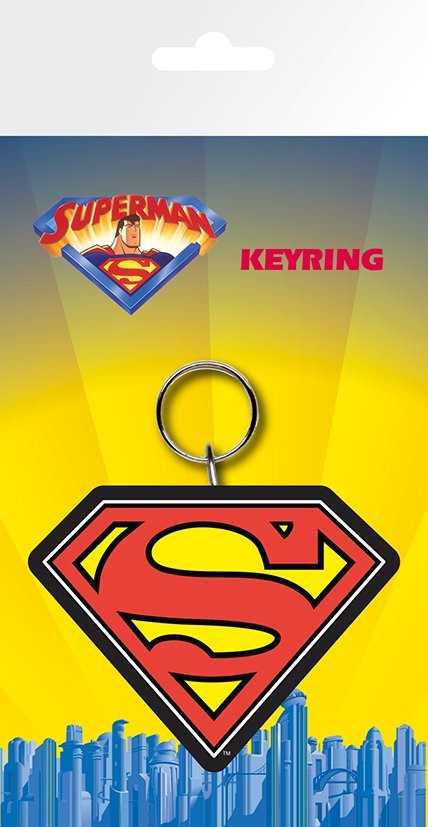 SUPERMAN  Logo rubber keyring