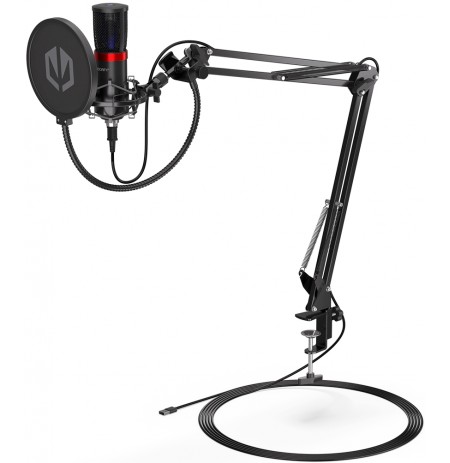 Endorfy Solum Streaming Black Condenser Microphone + Stand | USB