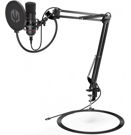 Endorfy Solum Black Condenser Microphone + Stand | USB