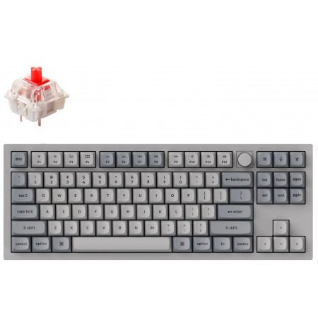 Keychron Q3 80% Retro color mechanical keyboard (ANSI, RGB, Hot-Swap, Gateron G Pro Red Switch)