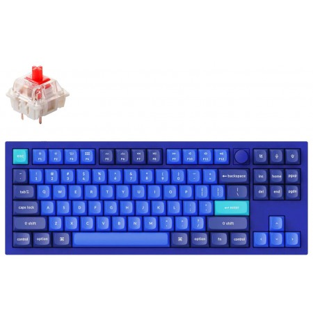 Keychron Q3 80% Navy Blue mechanical keyboard (ANSI, RGB, Hot-Swap, Gateron G Pro Red Switch)