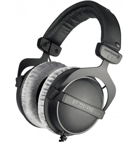 Beyerdynamic DT 770 PRO Wired Headphones (Black) 3.5 mm adapter 6.35 mm