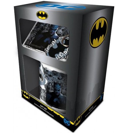 Batman (Graffiti Hero) puodelio, padėkliuko ir raktų pakabuko dovanų rinkinys