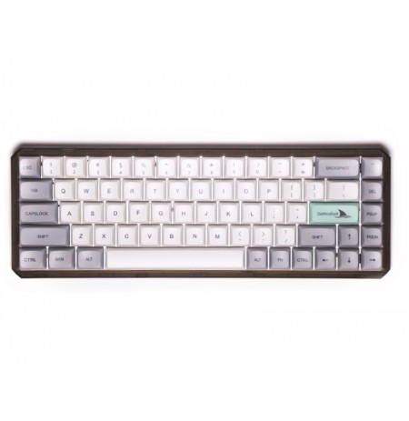 Darmoshark K5 TKL belaidė mechaninė klaviatūra su RGB (US, Hot-swap, Yellow switch) Grey