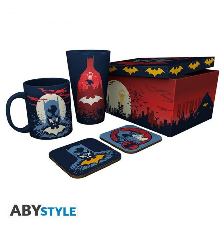 DC Comics Batman Set Of Pint Glass, Mug And 2 Coasters