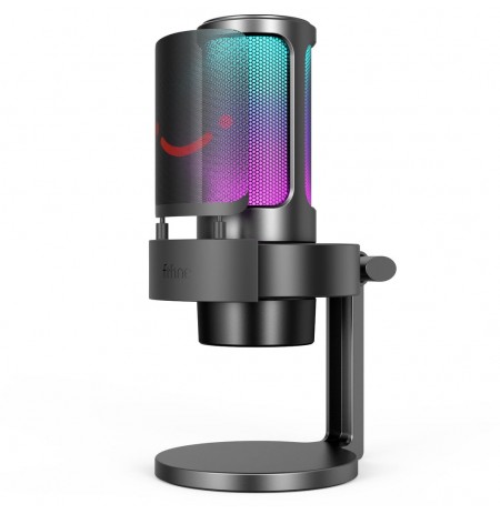 FIFINE Ampligame A8 laidinis mikrofonas su RGB apšvietimu | USB