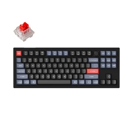 Keychron V3 80% Mechanical Keyboard (ANSI, Carbon Black, RGB, Hot-swap, US, Pro Red Switch)