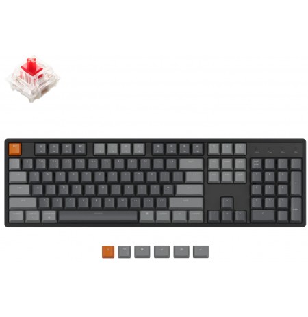 Keychron K10 100% Wireless Mechanical Keyboard (ANSI, Aluminium body, RGB, Hot-swap, US, Gateron G Pro Red Switch)
